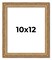 10x12 Museum-Quality Picture Frame with UV-Resistant Acrylic & Acid-Free Backing, Available in 4 Finishes - Gold, Silver, Bronze, and Black